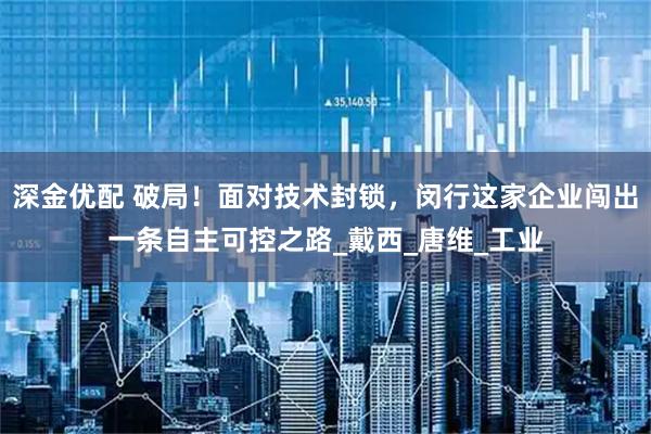 深金优配 破局！面对技术封锁，闵行这家企业闯出一条自主可控之路_戴西_唐维_工业