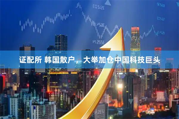 证配所 韩国散户，大举加仓中国科技巨头